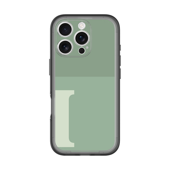 Slim Protection Premium Case［ オリジナル - initial two tone - I green ］