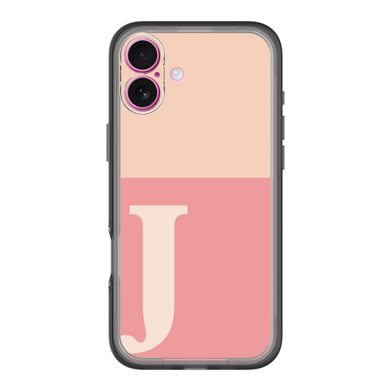 Slim Protection Premium Case［ オリジナル - initial two tone - J pink ］