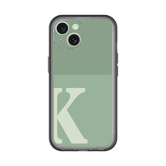 Slim Protection Premium Case［ オリジナル - initial two tone - K green ］