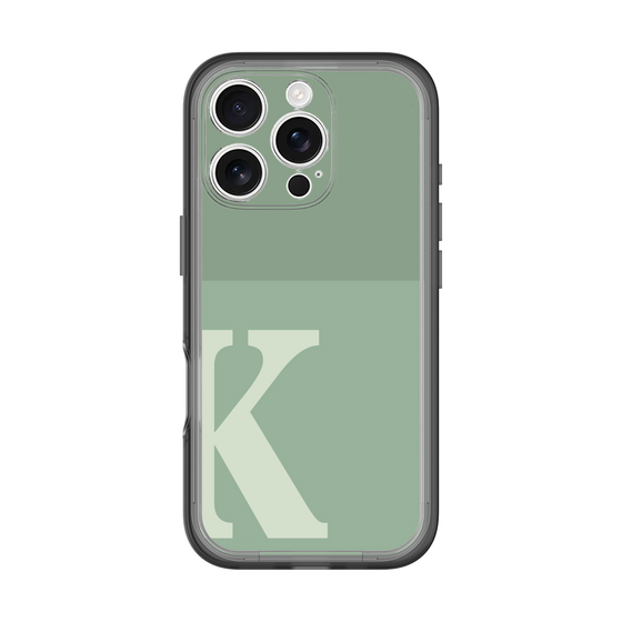 Slim Protection Premium Case［ オリジナル - initial two tone - K green ］