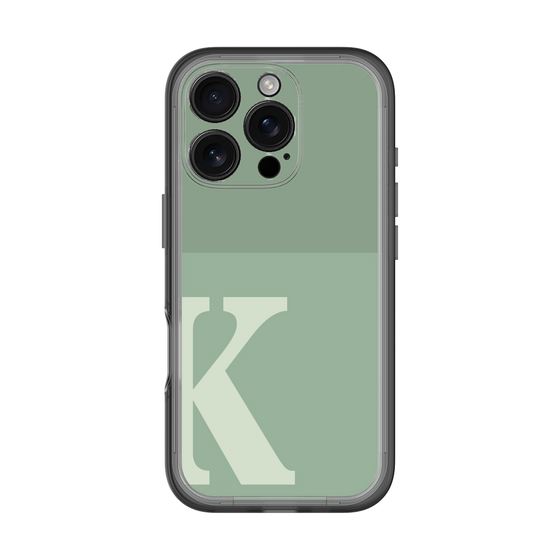 Slim Protection Premium Case［ オリジナル - initial two tone - K green ］