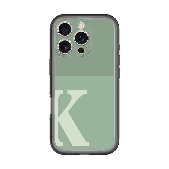 Slim Protection Premium Case［ オリジナル - initial two tone - K green ］