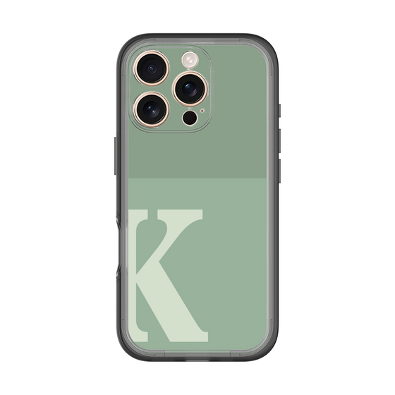 Slim Protection Premium Case［ オリジナル - initial two tone - K green ］