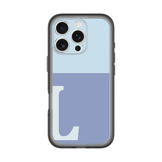 Slim Protection Premium Case［ オリジナル - initial two tone - L blue ］