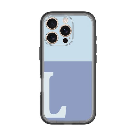 Slim Protection Premium Case［ オリジナル - initial two tone - L blue ］