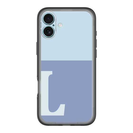 Slim Protection Premium Case［ オリジナル - initial two tone - L blue ］