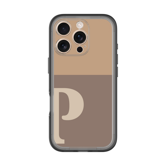 Slim Protection Premium Case［ オリジナル - initial two tone - P brown ］