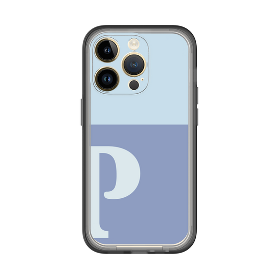 Slim Protection Premium Case［ オリジナル - initial two tone - P blue ］