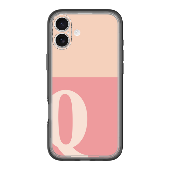 Slim Protection Premium Case［ オリジナル - initial two tone - Q pink ］