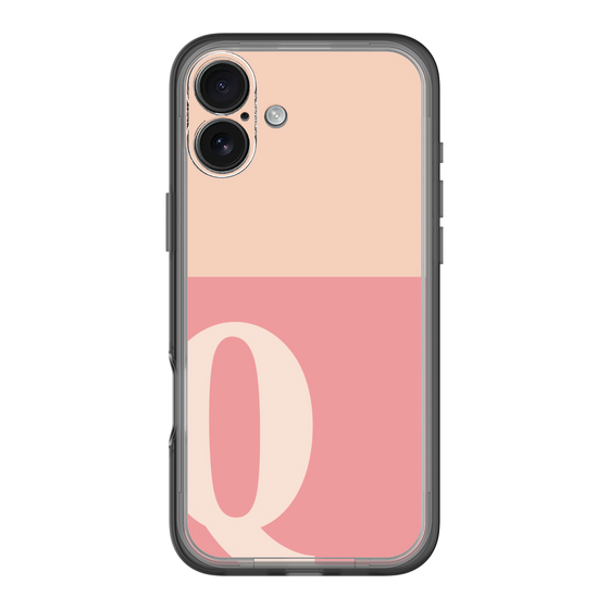 Slim Protection Premium Case［ オリジナル - initial two tone - Q pink ］