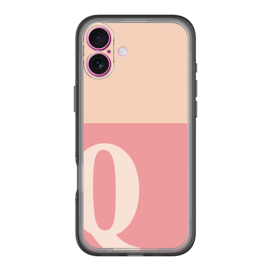 Slim Protection Premium Case［ オリジナル - initial two tone - Q pink ］