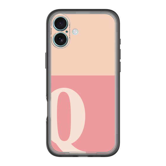 Slim Protection Premium Case［ オリジナル - initial two tone - Q pink ］