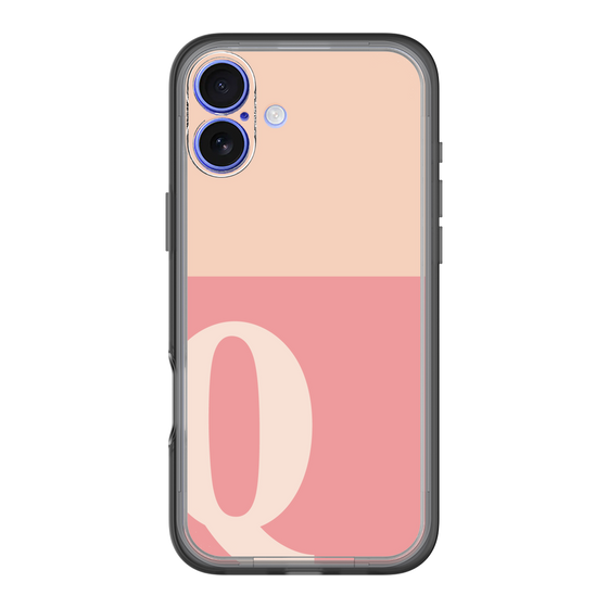 Slim Protection Premium Case［ オリジナル - initial two tone - Q pink ］