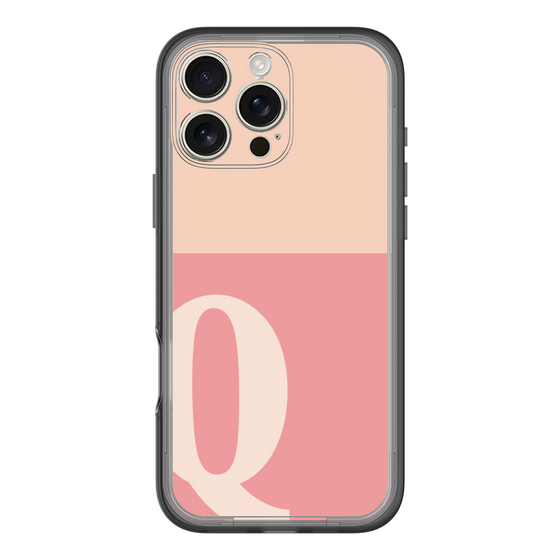 Slim Protection Premium Case［ オリジナル - initial two tone - Q pink ］