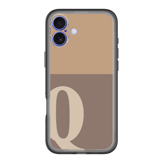 Slim Protection Premium Case［ オリジナル - initial two tone - Q brown ］