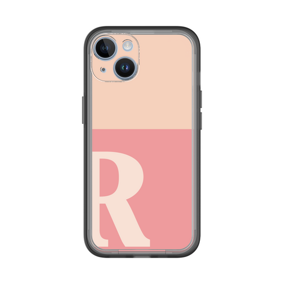 Slim Protection Premium Case［ オリジナル - initial two tone - R pink ］