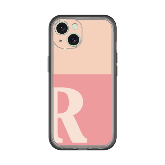 Slim Protection Premium Case［ オリジナル - initial two tone - R pink ］