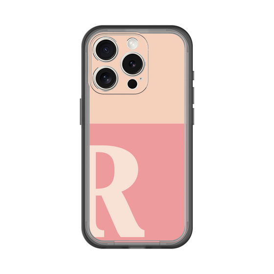 Slim Protection Premium Case［ オリジナル - initial two tone - R pink ］