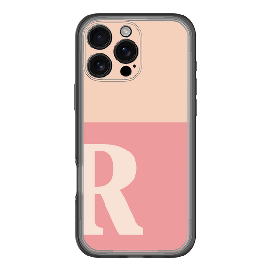 Slim Protection Premium Case［ オリジナル - initial two tone - R pink ］