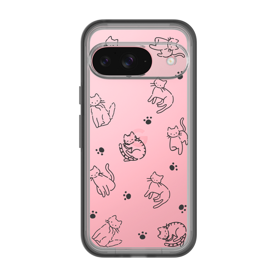 Slim Protection Premium Case［ オリジナル - CASEPLAYネコ総柄 - black ］