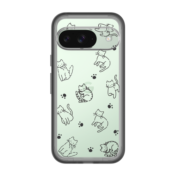 Slim Protection Premium Case［ オリジナル - CASEPLAYネコ総柄 - black ］