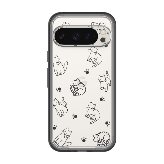 Slim Protection Premium Case［ オリジナル - CASEPLAYネコ総柄 - black ］