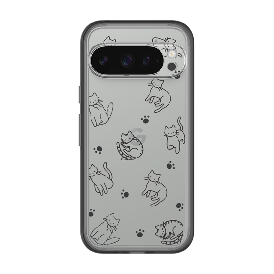 Slim Protection Premium Case［ オリジナル - CASEPLAYネコ総柄 - black ］