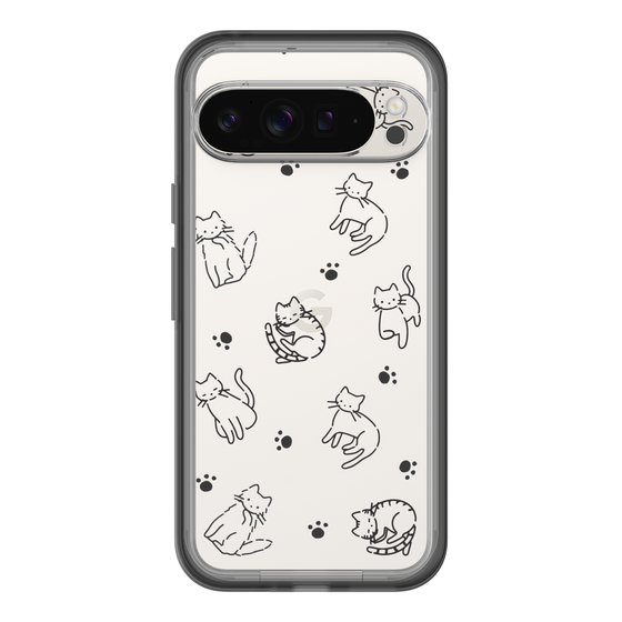 Slim Protection Premium Case［ オリジナル - CASEPLAYネコ総柄 - black ］