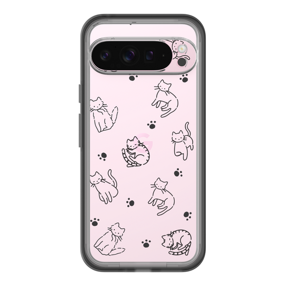 Slim Protection Premium Case［ オリジナル - CASEPLAYネコ総柄 - black ］