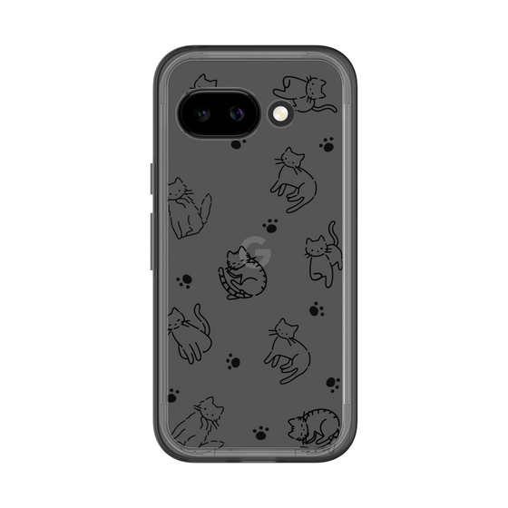 Slim Protection Premium Case［ Original - CASEPLAY Cat All-over Pattern - black ］