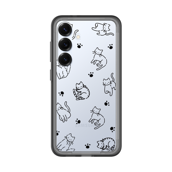 Slim Protection Premium Case［ Original - CASEPLAY Cat All-over Pattern - black ］