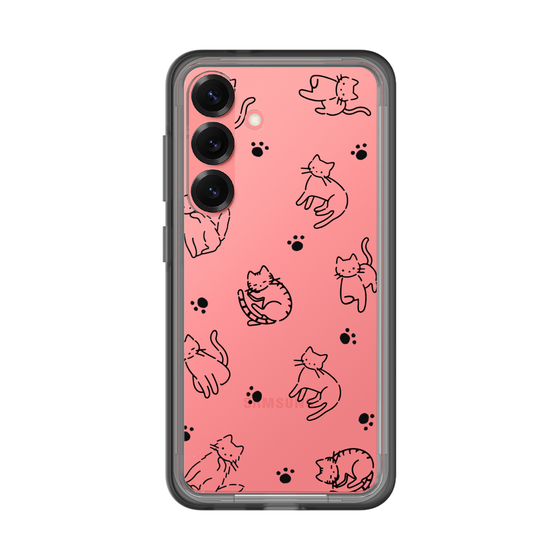 Slim Protection Premium Case［ Original - CASEPLAY Cat All-over Pattern - black ］
