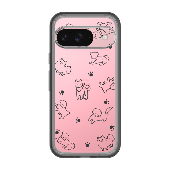 Slim Protection Premium Case［ オリジナル - CASEPLAYイヌ総柄 - black ］