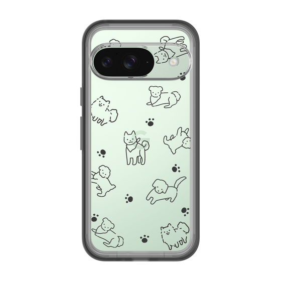 Slim Protection Premium Case［ オリジナル - CASEPLAYイヌ総柄 - black ］