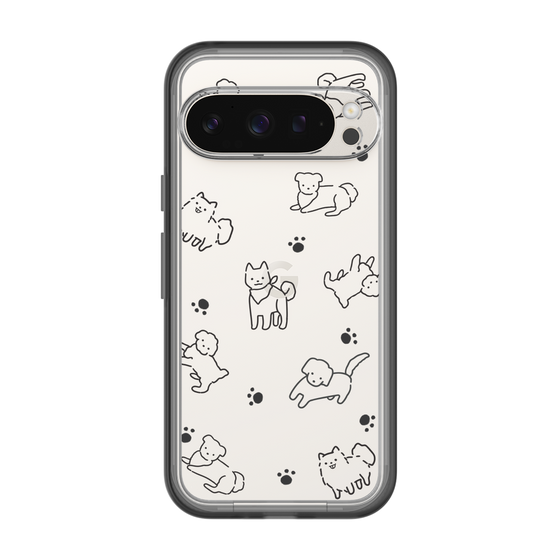 Slim Protection Premium Case［ オリジナル - CASEPLAYイヌ総柄 - black ］