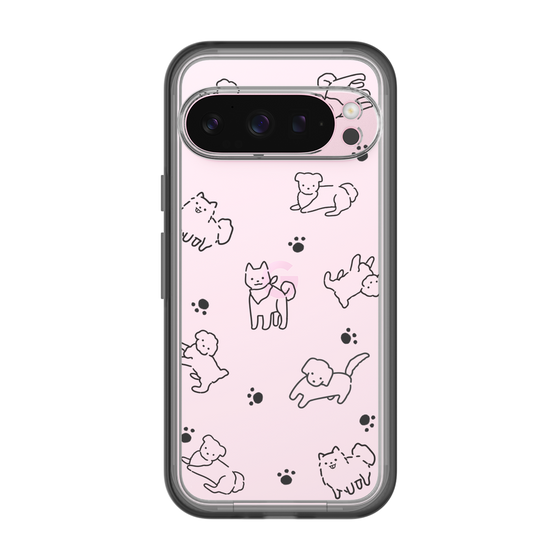 Slim Protection Premium Case［ オリジナル - CASEPLAYイヌ総柄 - black ］