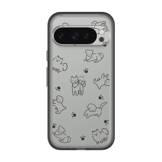 Slim Protection Premium Case［ オリジナル - CASEPLAYイヌ総柄 - black ］