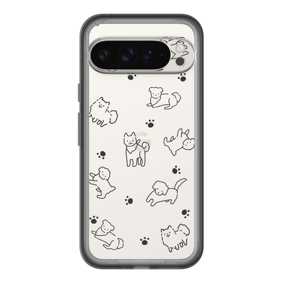 Slim Protection Premium Case［ オリジナル - CASEPLAYイヌ総柄 - black ］