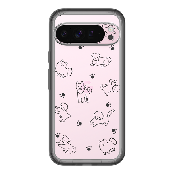 Slim Protection Premium Case［ オリジナル - CASEPLAYイヌ総柄 - black ］