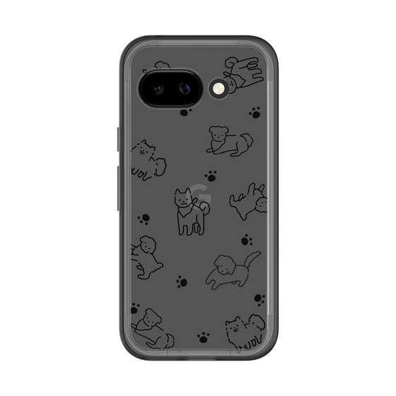 Slim Protection Premium Case［ Original - CASEPLAY Dog All-over Pattern - black ］
