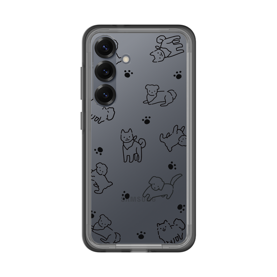 Slim Protection Premium Case［ Original - CASEPLAY Dog All-over Pattern - black ］