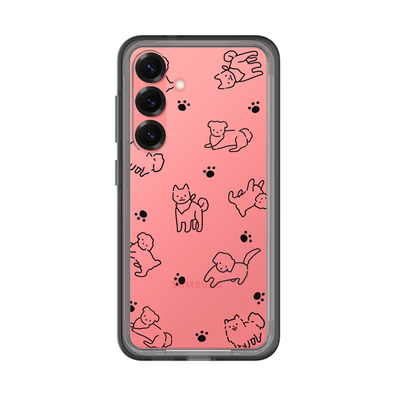 Slim Protection Premium Case［ Original - CASEPLAY Dog All-over Pattern - black ］