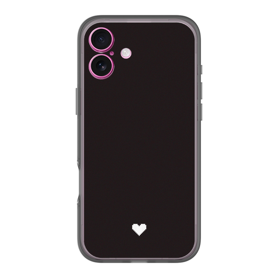 Slim Protection Premium Case［ Original - Favorite Color Heart - Black ］