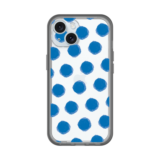 Slim Protection Premium Case［ Original - Favorite Color Polka Dots - Blue ］