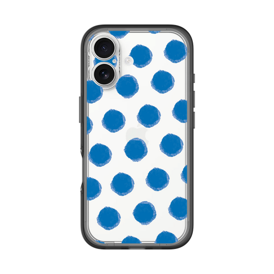 Slim Protection Premium Case［ Original - Favorite Color Polka Dots - Blue ］