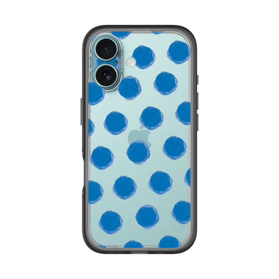 Slim Protection Premium Case［ Original - Favorite Color Polka Dots - Blue ］