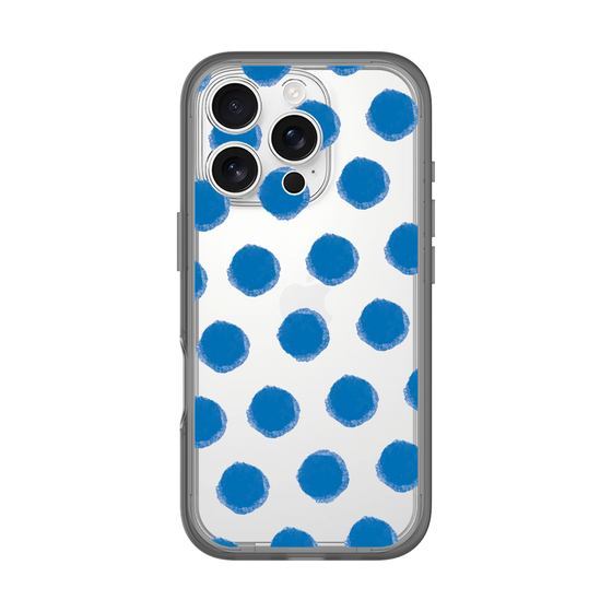 Slim Protection Premium Case［ Original - Favorite Color Polka Dots - Blue ］