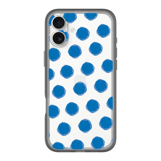 Slim Protection Premium Case［ Original - Favorite Color Polka Dots - Blue ］