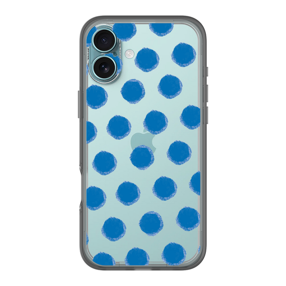 Slim Protection Premium Case［ Original - Favorite Color Polka Dots - Blue ］