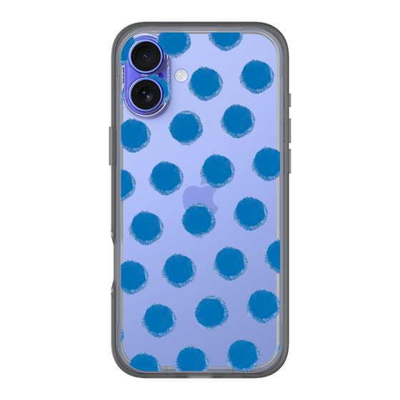 Slim Protection Premium Case［ Original - Favorite Color Polka Dots - Blue ］